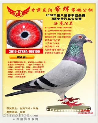 2020年甘肃帝晖公棚 大团体冠军成员