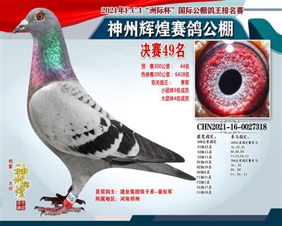辽宁神州辉煌公棚决赛49名