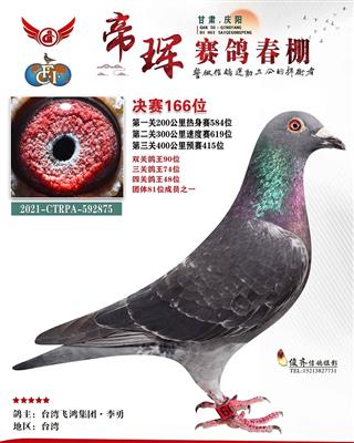 2022年帝晖四关综合鸽王48名