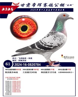 2025年春 甘肃帝珲公棚 决赛61名